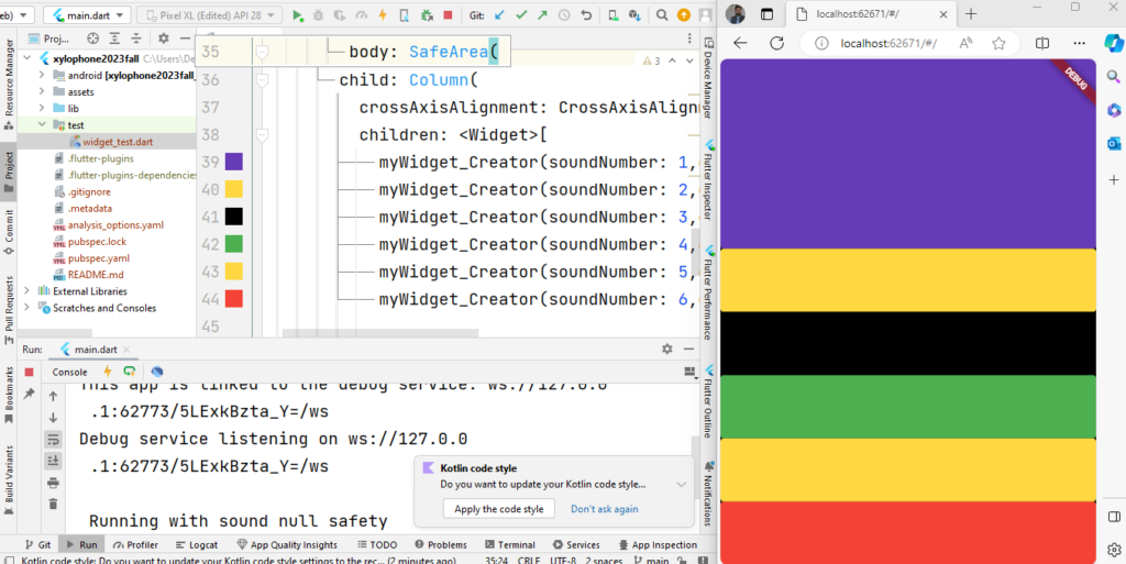 Flutter Xylophone App - Virtual Musical Instrument Interface